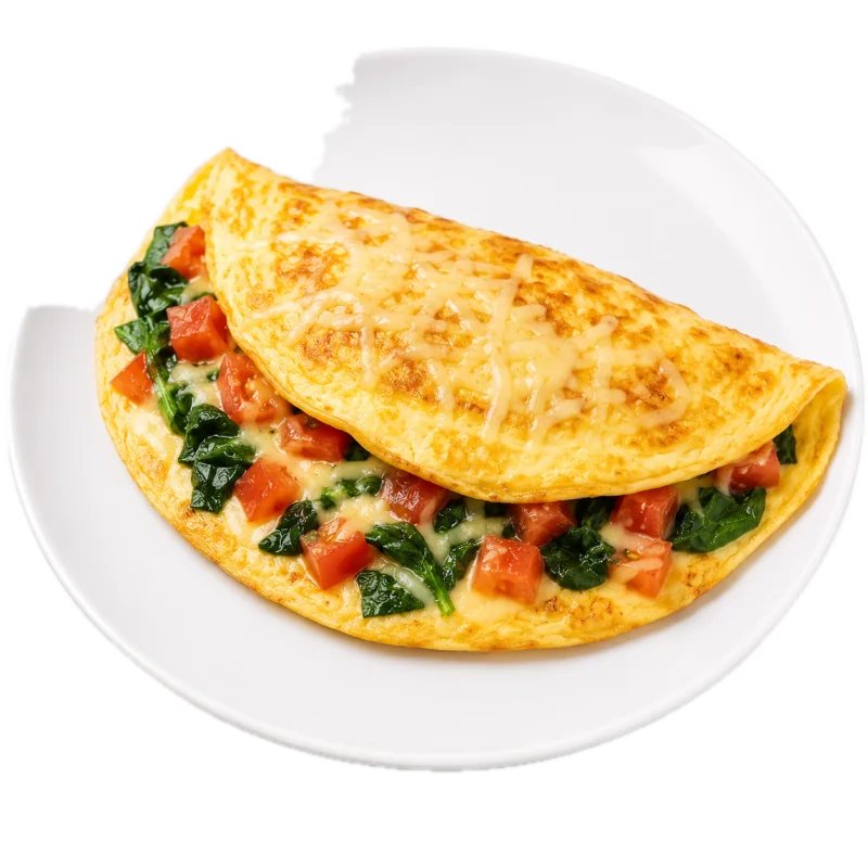 Омлет с сыром и овощами