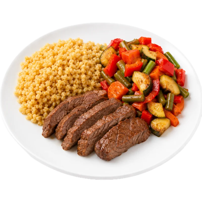 Булгур с говядиной и овощами